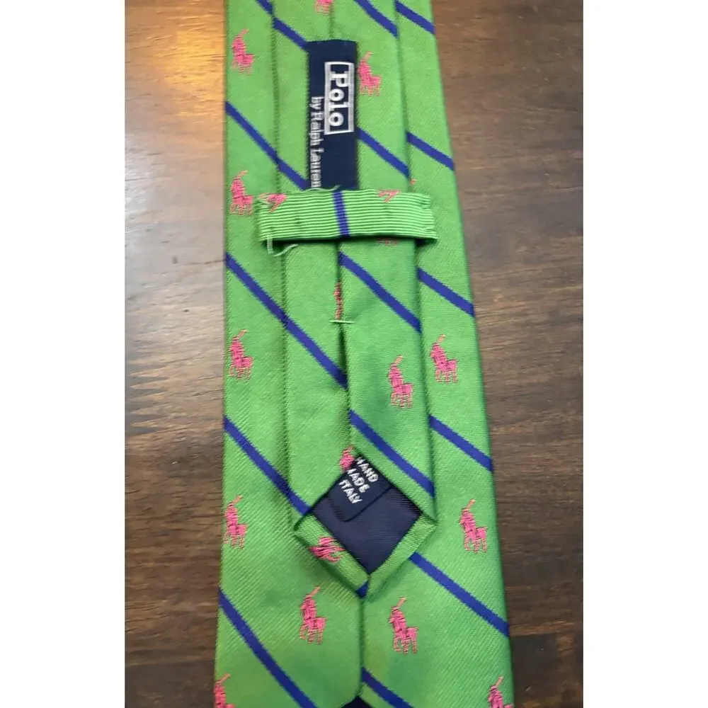 Polo Ralph Lauren Pony Player Rep Silk Neck Ties- Lot Of 3